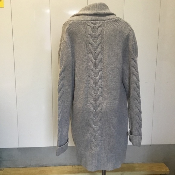 Tahari NWT Wool blend Long Open Cardigan thick Sweater SMALL - Picture 2 of 5